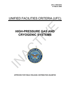 INACTIVE  UNIFIED FACILITIES CRITERIA (UFC) HIGH-PRESSURE GAS AND