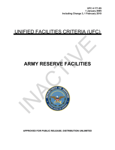 INACTIVE  UNIFIED FACILITIES CRITERIA (UFC) ARMY RESERVE FACILITIES