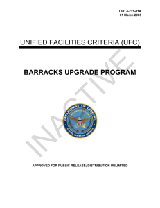 INACTIVE  UNIFIED FACILITIES CRITERIA (UFC) BARRACKS UPGRADE PROGRAM