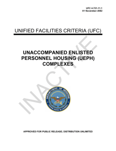 INACTIVE  UNIFIED FACILITIES CRITERIA (UFC) UNACCOMPANIED ENLISTED