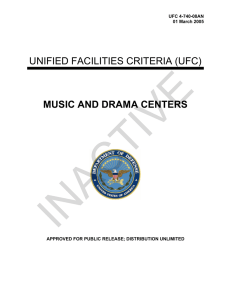INACTIVE  UNIFIED FACILITIES CRITERIA (UFC) MUSIC AND DRAMA CENTERS