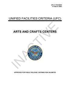 INACTIVE  UNIFIED FACILITIES CRITERIA (UFC) ARTS AND CRAFTS CENTERS