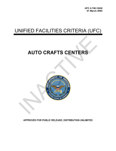 INACTIVE  UNIFIED FACILITIES CRITERIA (UFC) AUTO CRAFTS CENTERS