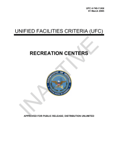 INACTIVE  UNIFIED FACILITIES CRITERIA (UFC) RECREATION CENTERS