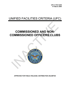 INACTIVE  UNIFIED FACILITIES CRITERIA (UFC) COMMISSIONED AND NON-