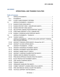 100 SERIES Table of Contents OPERATIONAL AND TRAINING FACILITIES