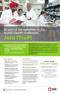 Join ITraP! Be part of the to the world’s health challenges.