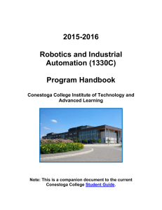 2015-2016 Robotics and Industrial Automation (1330C)