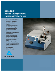 BUEHLER IsoMet Low Speed Saw PRECISION SECTIONING SAW