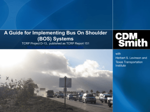 A Guide for Implementing Bus On Shoulder (BOS) Systems
