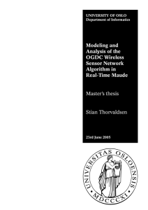Modeling and Analysis of the OGDC Wireless Sensor Network
