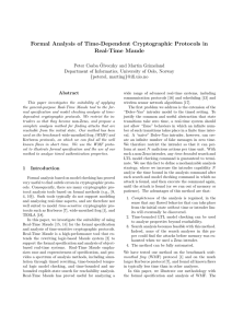 Formal Analysis of Time-Dependent Cryptographic Protocols in Real-Time Maude