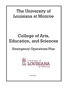 The University of Louisiana at Monroe  College of Arts,