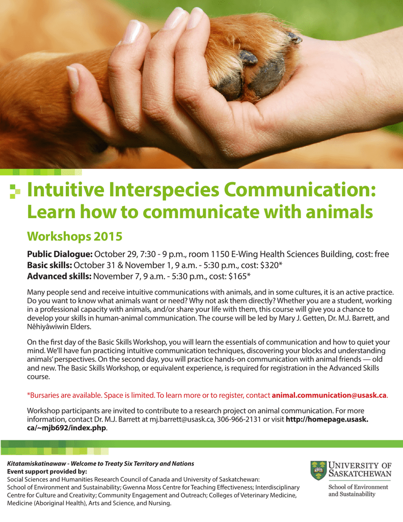 Intuitive Interspecies Communication: Learn how to communicate with animals