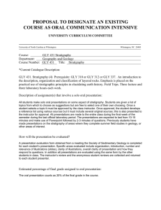 PROPOSAL TO DESIGNATE AN EXISTING COURSE AS ORAL COMMUNICATION INTENSIVE