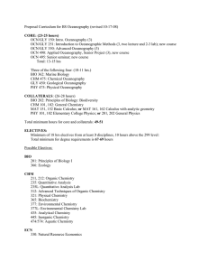 Proposal Curriculum for BS Oceanography (revised 10-17-08)