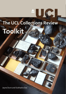 Toolkit The UCL Collections Review Jayne Dunn and Subhadra Das