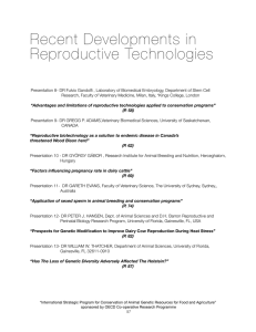 Recent Developments in Reproductive Technologies