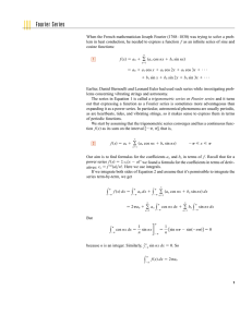 |||| Fourier Series