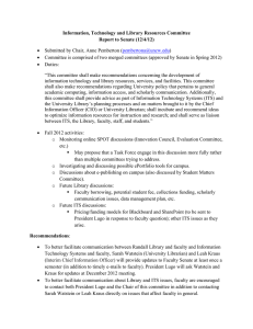 Information, Technology and Library Resources Committee Report to Senate (12/4/12) )