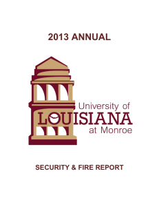 2013 ANNUAL SECURITY &amp; FIRE REPORT