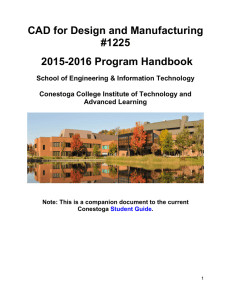 CAD for Design and Manufacturing #1225 2015-2016 Program Handbook