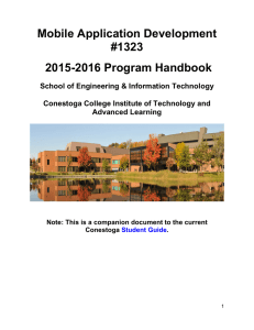 Mobile Application Development #1323 2015-2016 Program Handbook