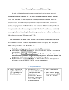 School Counseling Outcomes and 2015 Annual Report