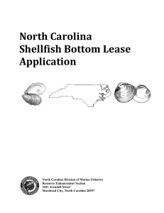 North Carolina Shellfish Bottom Lease Application