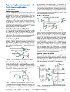 Ask The Applications Engineer—39 Zero-Drift Operational Amplifiers By Reza Moghimi