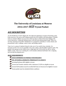 ACE  The University of Louisiana at Monroe 2016-2017