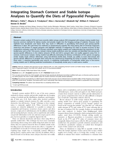 Integrating Stomach Content and Stable Isotope