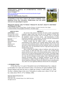 INTERNATIONAL  JOURNAL  OF  ENVIRONMENTAL  SCIENCE ... ENGINEERING (IJESE) Vol. 6: 1- 13 (2015)