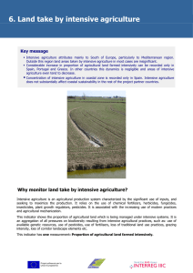 6. Land take by intensive agriculture Key message