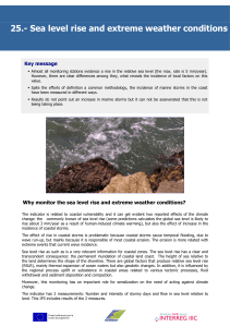 25.- Sea level rise and extreme weather conditions Key message