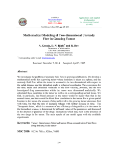 Mathematical Modeling of Two-dimensional Unsteady Flow  A. Gracia, D. N. Riahi