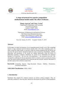 A stage-structured two species competition Manju Agarwal and Vinay Verma