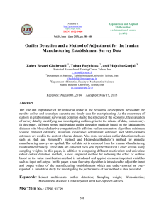 Outlier Detection and a Method of Adjustment for the Iranian