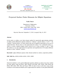 Projected Surface Finite Elements for Elliptic Equations