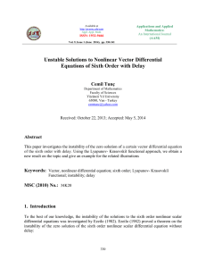 Unstable Solutions to Nonlinear Vector Differential Cemil Tunç