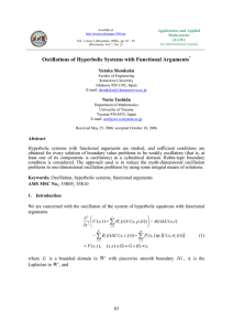 Oscillations of Hyperbolic Systems with Functional Arguments Yutaka Shoukaku Norio Yoshida
