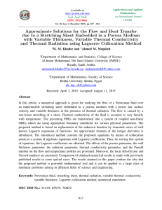 Approximate Solutions for the Flow and Heat Transfer