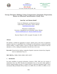 Group Decision Making Using Comparative Linguistic Expression