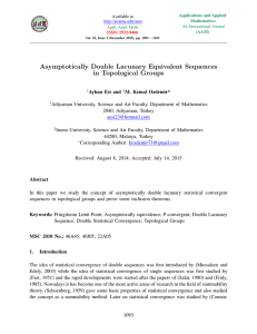 Asymptotically Double Lacunary Equivalent Sequences in Topological Groups