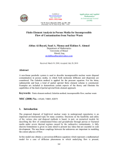 Finite Element Analysis in Porous Media for Incompressible Flow of