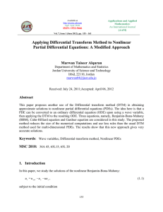 Applying Differential Transform Method to Nonlinear