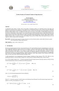 Further Results on Fractional Calculus of Saigo Operators Abstract