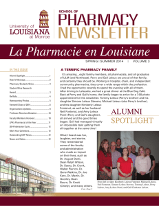 pharmacy newSletter La Pharmacie en Louisiane LOUISIANA