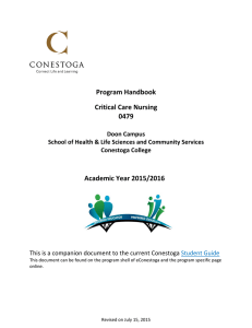 Program Handbook Critical Care Nursing 0479