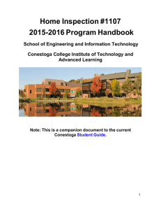 Home Inspection #1107 2015-2016 Program Handbook